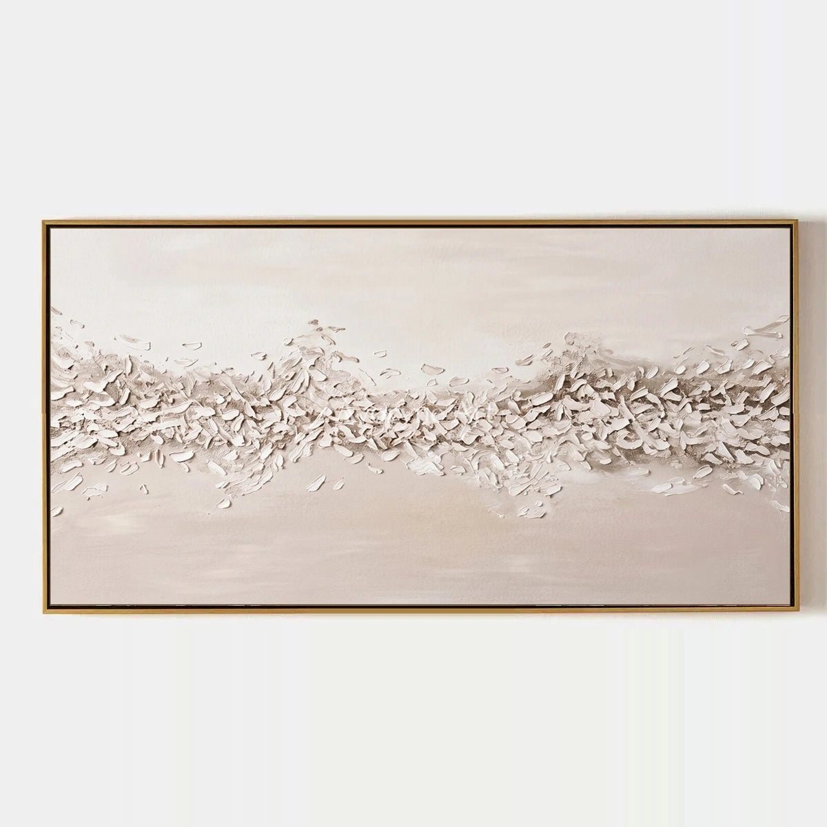 Quiet Reverberation, hand-painted relief mosaic wall art by Lin Qiao