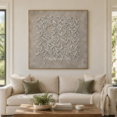 Amber Passage relief mosaic wall art with a gold frame hanging in a living room