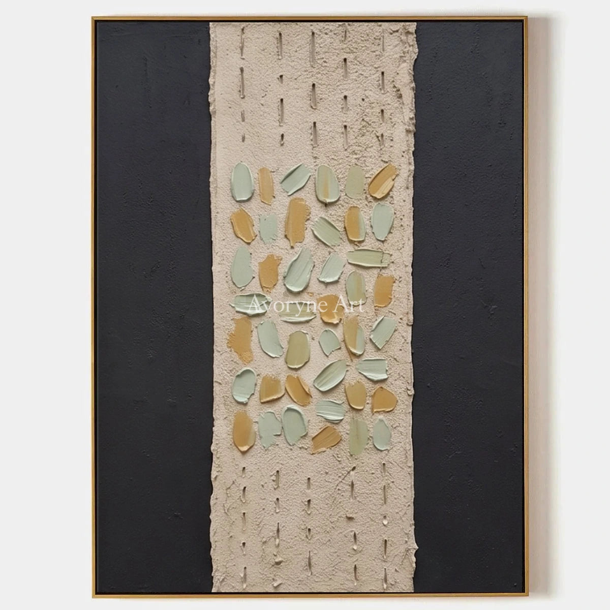 Soft Rhythm, hand-painted relief mosaic wall art by Lin Qiao