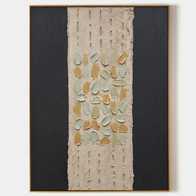 Soft Rhythm, hand-painted relief mosaic wall art by Lin Qiao