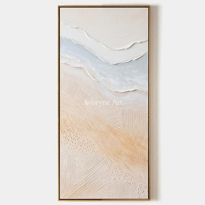 Quiet Trace, hand-painted ripple relief wall art by Eleanor Hayes