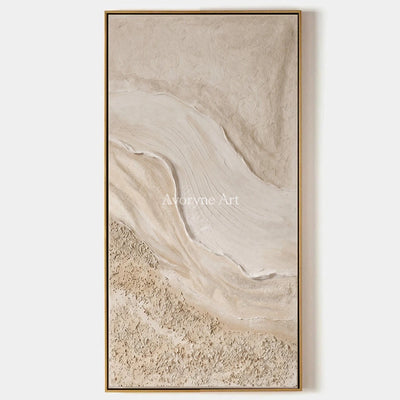 Quiet Story, hand-painted ripple relief wall art by Eleanor Hayes