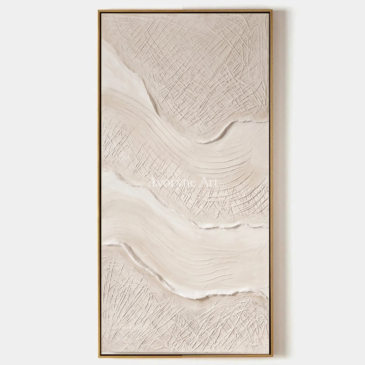 Quiet Vista, hand-painted ripple relief wall art by Eleanor Hayes