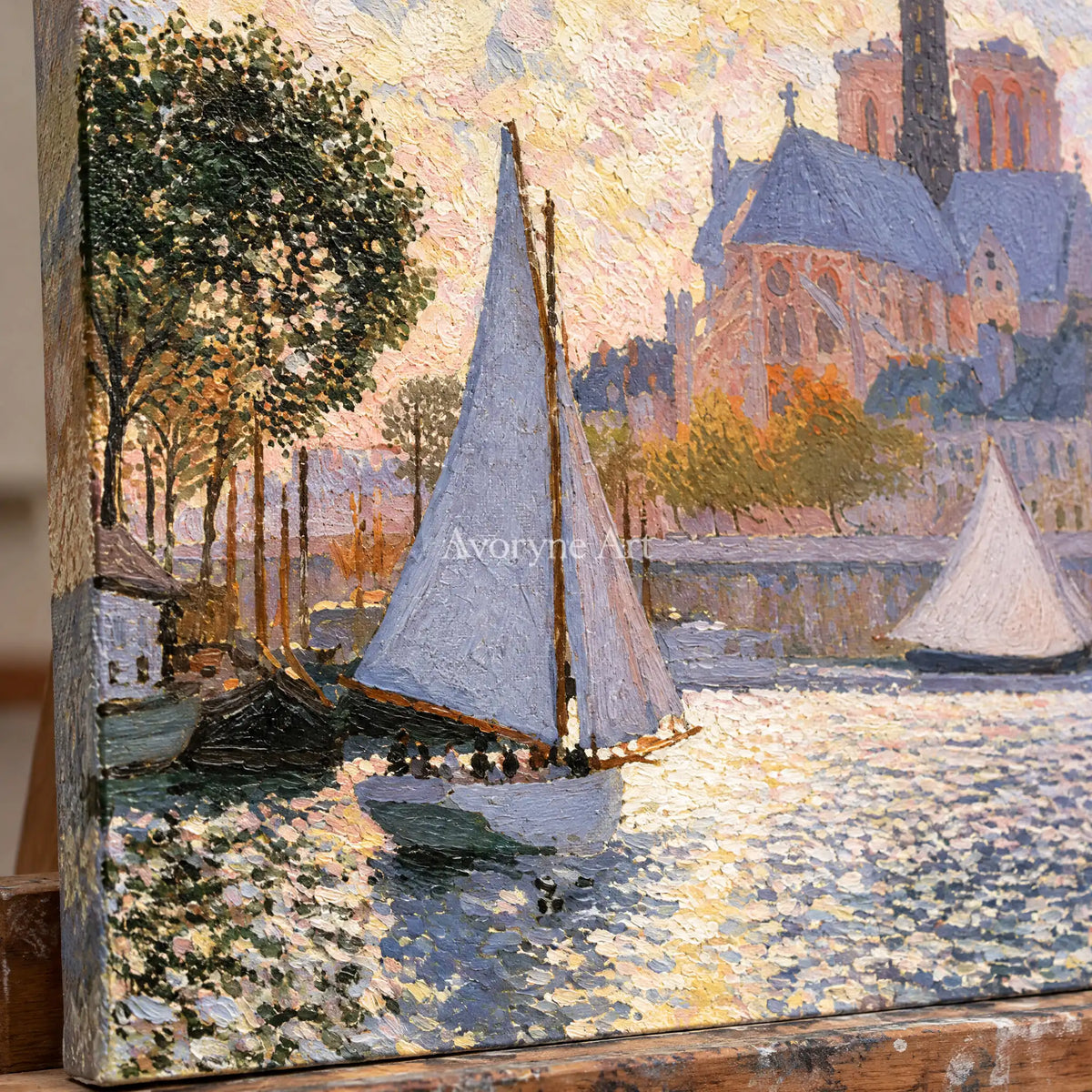 Ivory Lucent Cadence: Riverside Church Art — detail easel