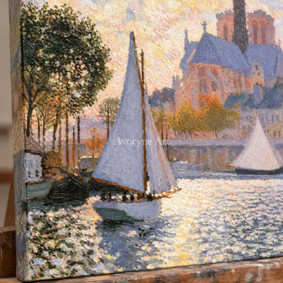 Ivory Lucent Cadence: Riverside Church Art — detail easel