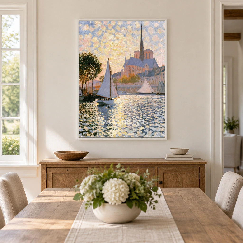 Ivory Lucent Cadence: Riverside Church Art — dining white