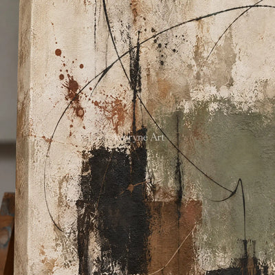 Aster Solace: Sage Abstract Art — detail easel