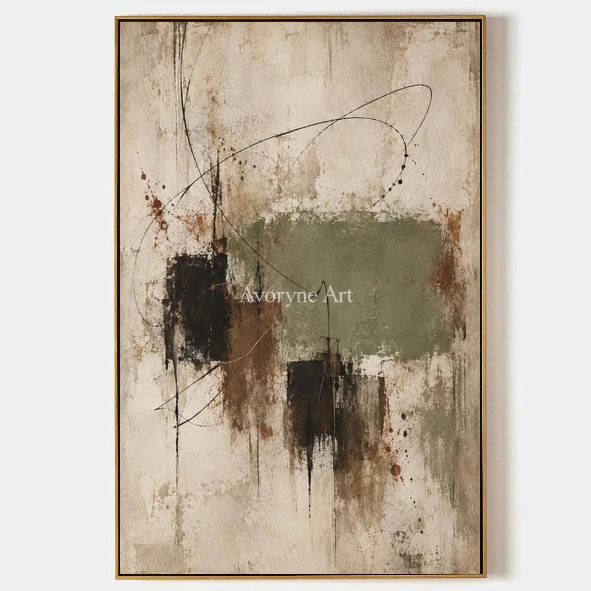 Aster Solace: Sage Abstract Art — primary