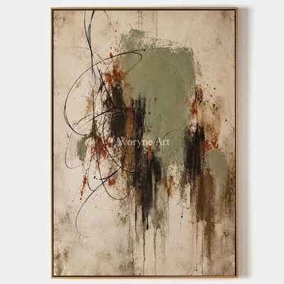 Aster Drift: Sage Abstract Art — primary
