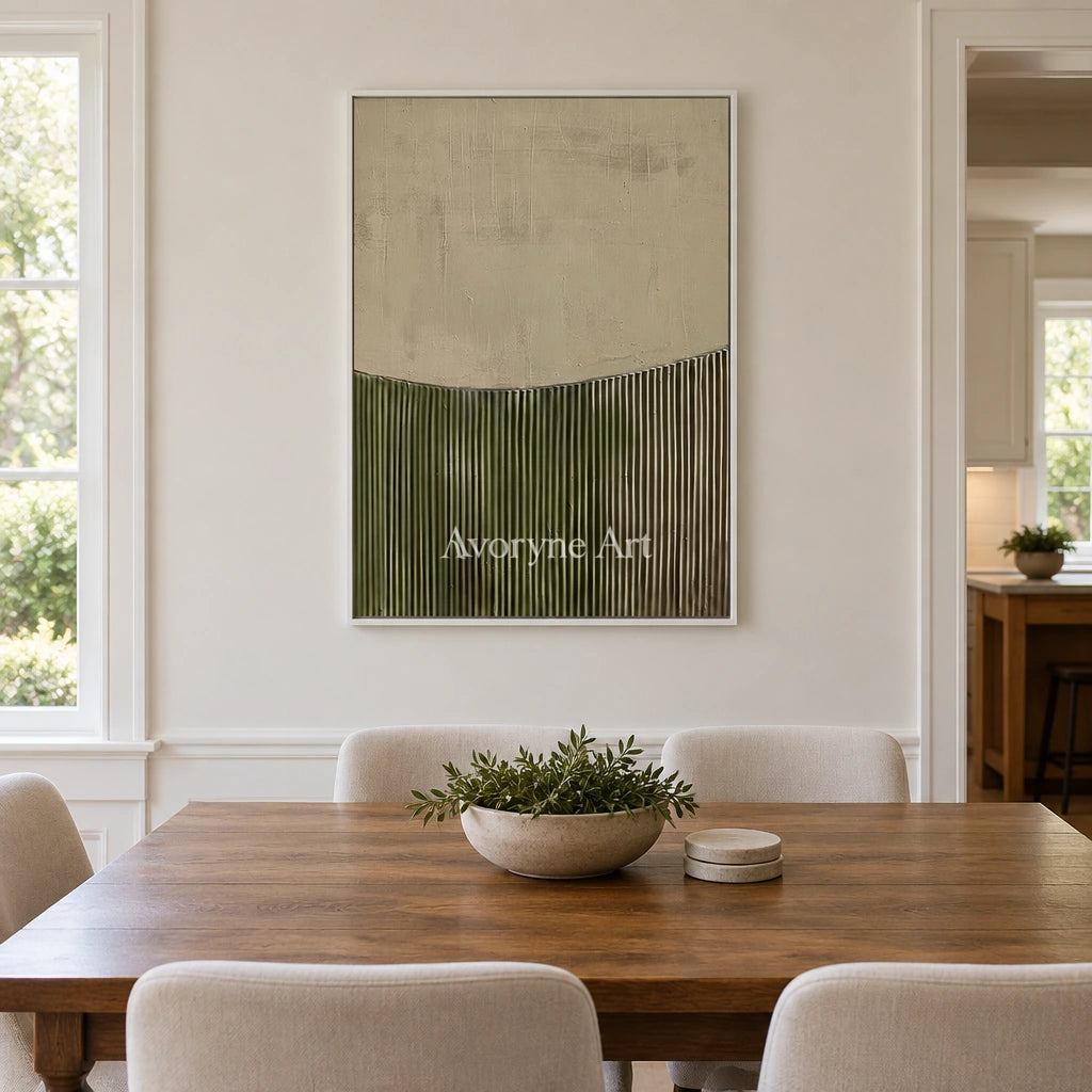 Aster Arc: Sage Line Texture — dining white