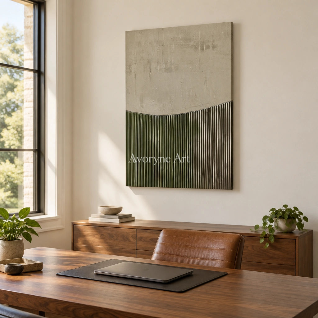Aster Arc: Sage Line Texture — office frameless