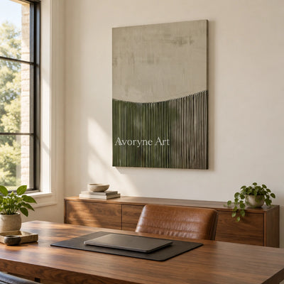 Aster Arc: Sage Line Texture — office frameless
