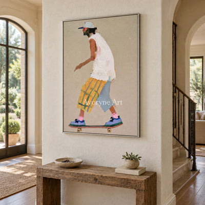Ivory Quiet Current: Skateboard Figure Art — entry silver