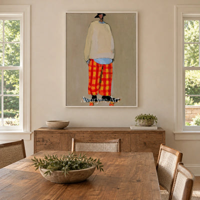 Ivory Amber Verse: Skateboard Figure Art — dining white