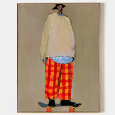 Ivory Amber Verse: Skateboard Figure Art — primary