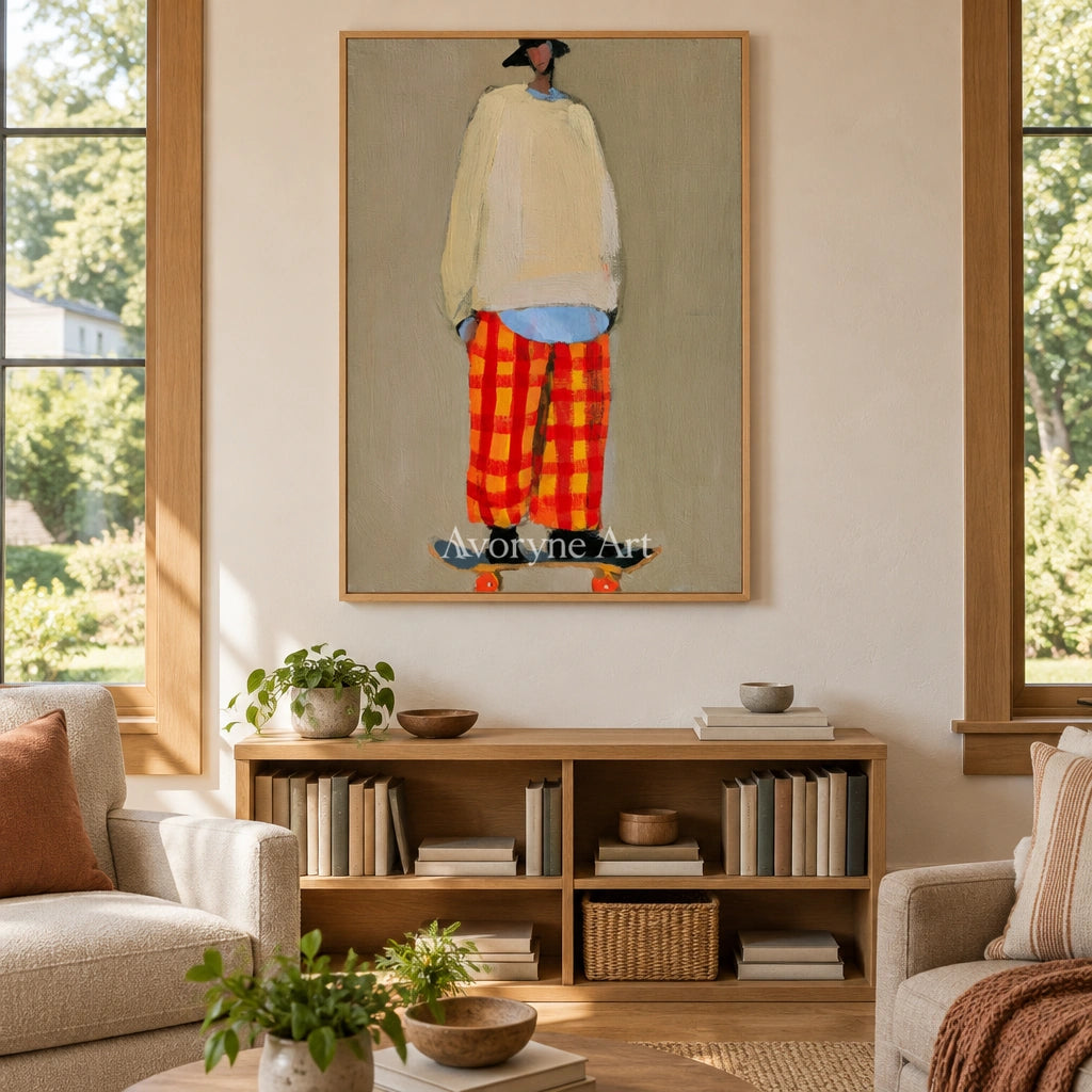 Ivory Amber Verse: Skateboard Figure Art — villa wood