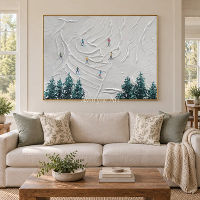 Aster Crest: Snow Day Texture Art — living gold