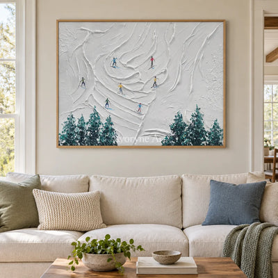 Aster Crest: Snow Day Texture Art — villa wood