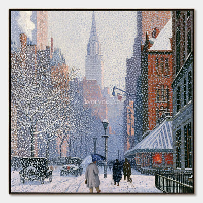 Ivory Lucent Verse: Snowy City Art — primary