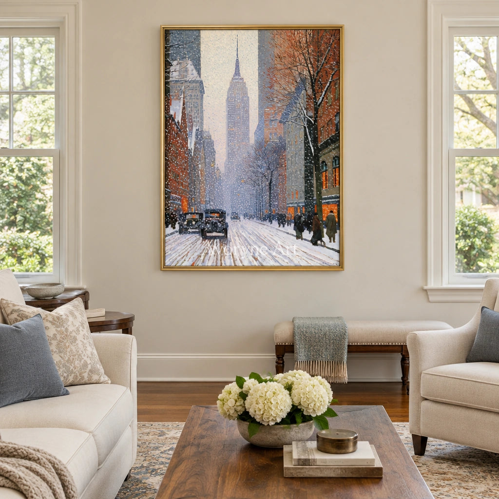 Ivory Lucent Current: Snowy City Art — living gold