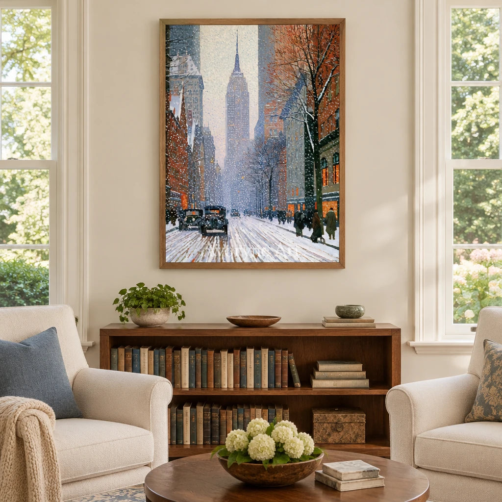 Ivory Lucent Current: Snowy City Art — villa wood