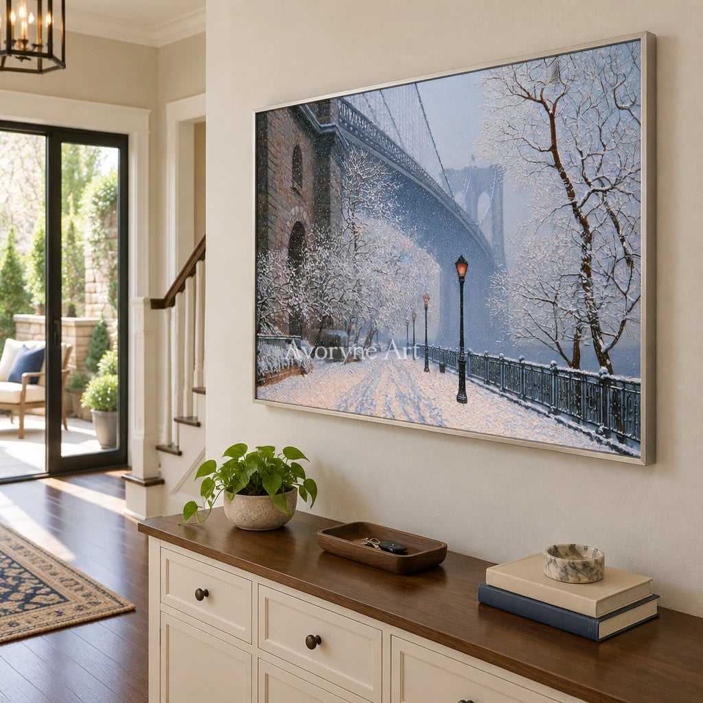 Ivory Lucent Gesture: Snowy City Art — entry silver
