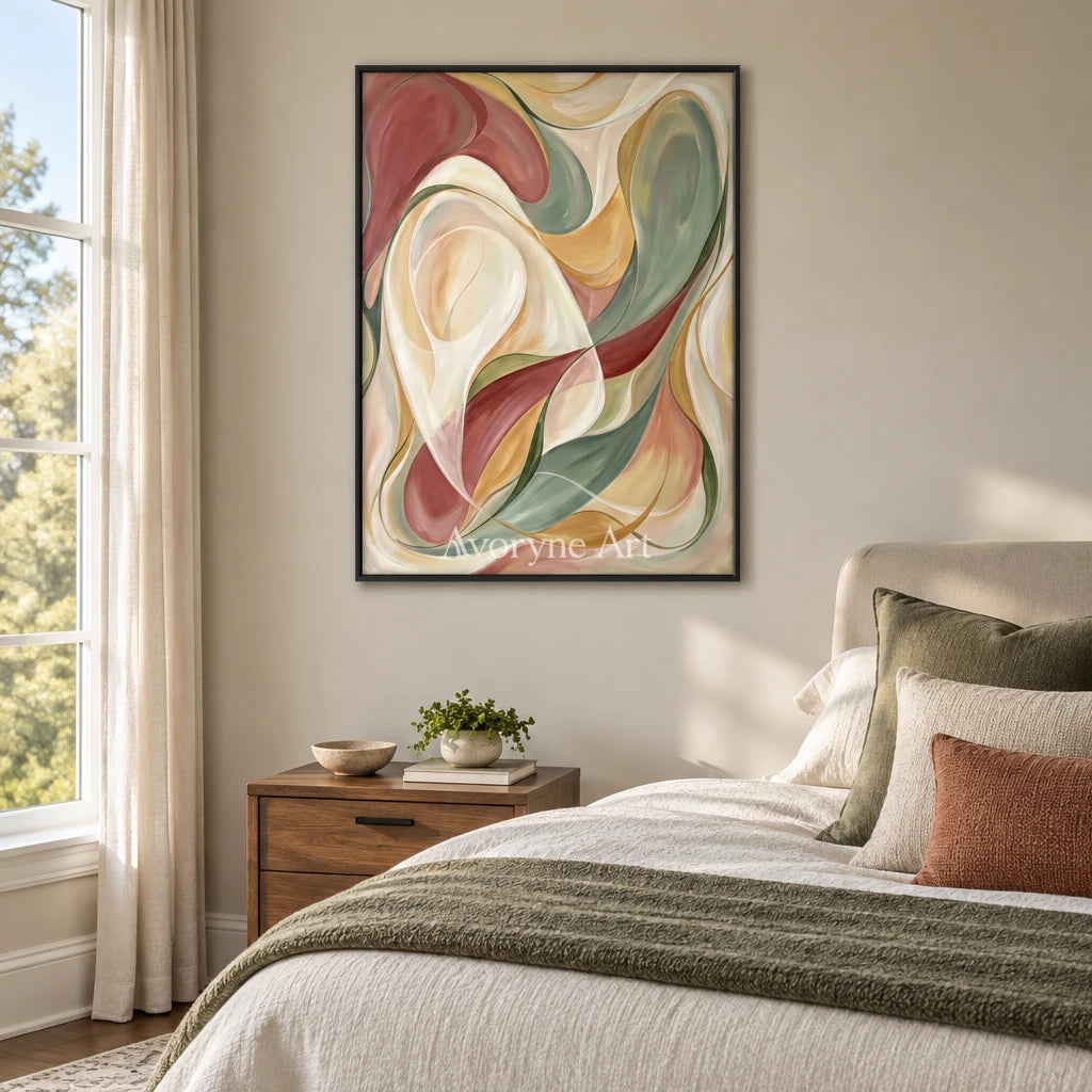 Aster Flora: Soft Color Curves — bedroom black