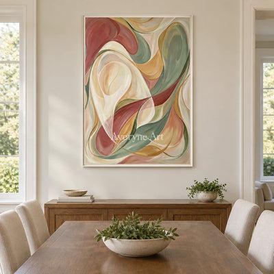 Aster Flora: Soft Color Curves — dining white