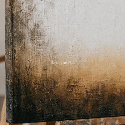 Ivory Open Rhythm: Soft Gray Color Field — detail easel