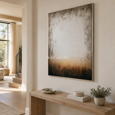 Ivory Open Rhythm: Soft Gray Color Field — entry silver