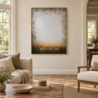 Ivory Open Rhythm: Soft Gray Color Field — living gold