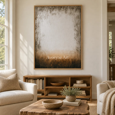 Ivory Open Rhythm: Soft Gray Color Field — villa wood