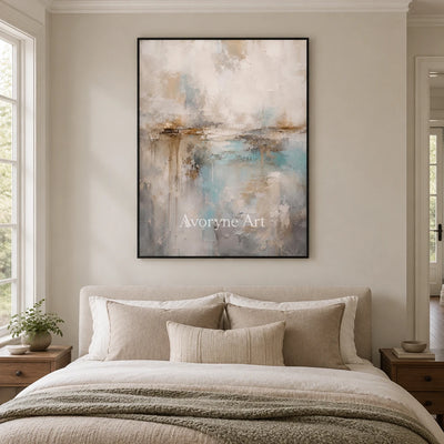 Aster Tarn: Soft Gray Color Fields — bedroom black