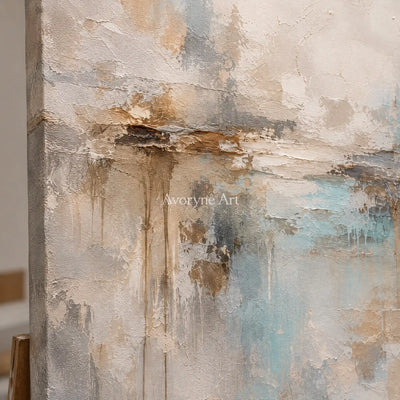 Aster Tarn: Soft Gray Color Fields — detail easel