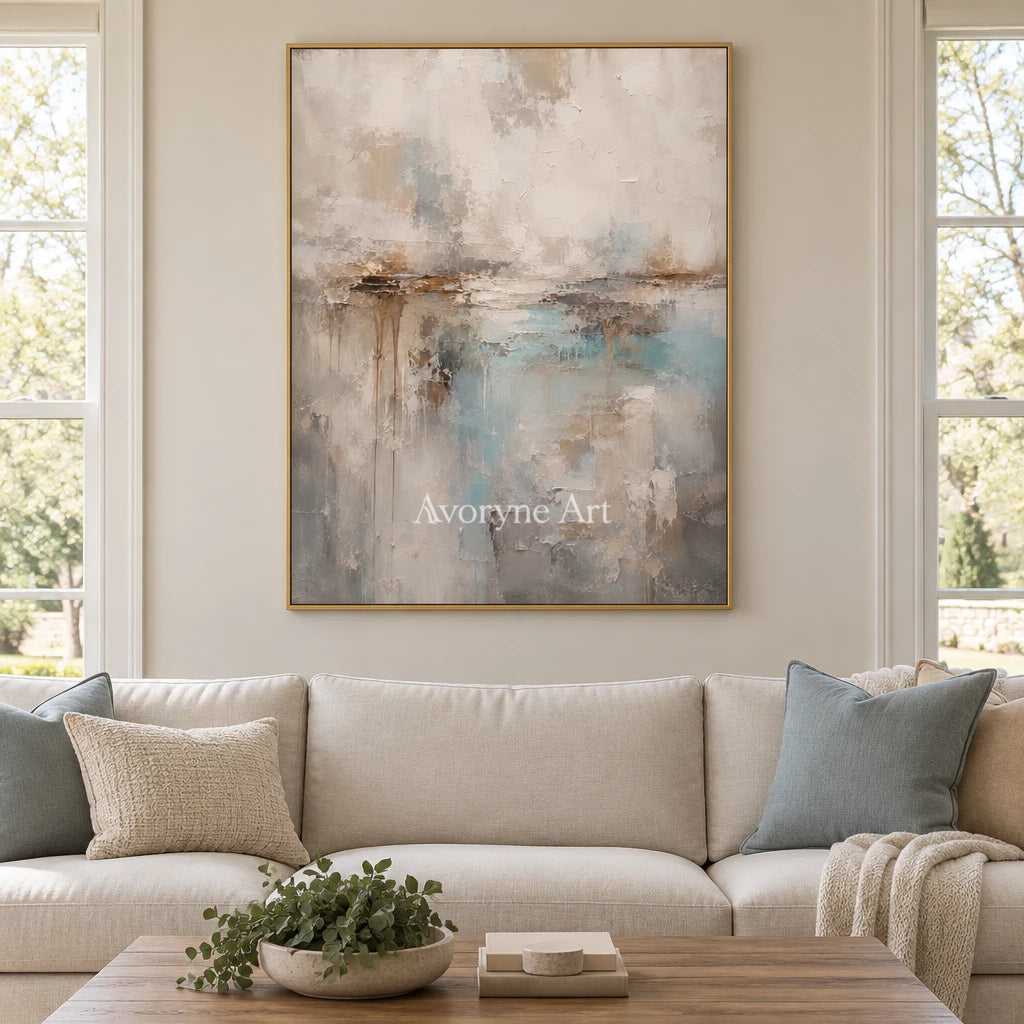Aster Tarn: Soft Gray Color Fields — living gold