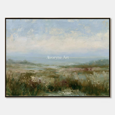 Ivory Gentle Reverie: Soft Meadow Landscape — primary
