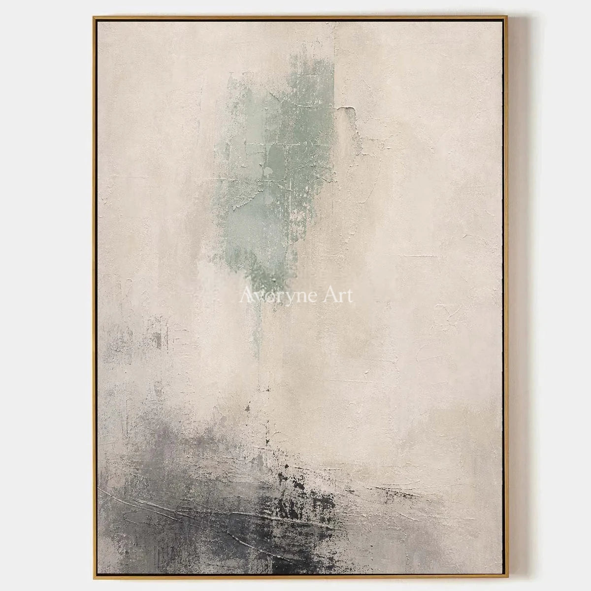 Woven Passage, hand-painted soft neutral abstract wall art by Ingrid Solberg