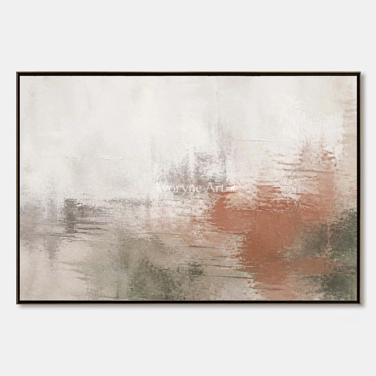 Woven Echo, hand-painted soft neutral abstract wall art by Ingrid Solberg
