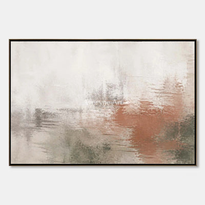 Woven Echo, hand-painted soft neutral abstract wall art by Ingrid Solberg
