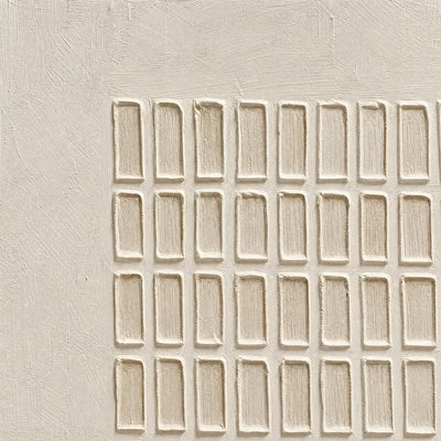 Soft Relief: Neutral Textured Wall Art - detail
