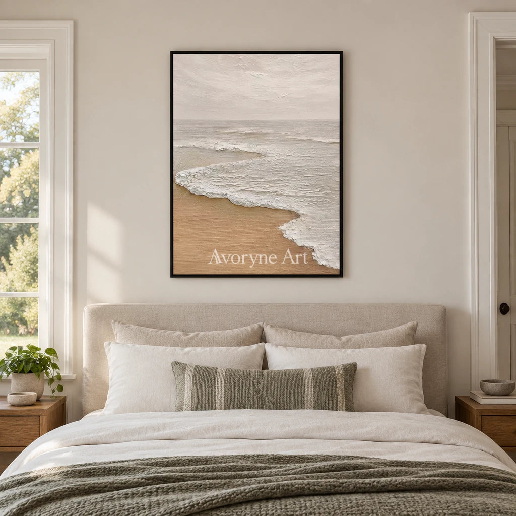 Aster Sediment: Soft Shoreline Art — bedroom black