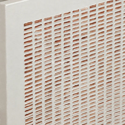 Clay Notation: Square Minimalist Dash Grid Wall Art — detail easel