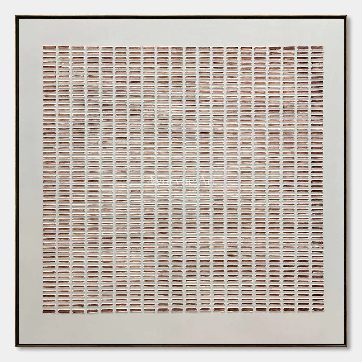 Clay Notation: Square Minimalist Dash Grid Wall Art — primary