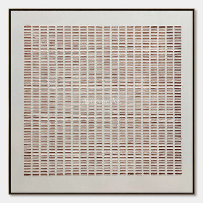 Clay Notation: Square Minimalist Dash Grid Wall Art — primary