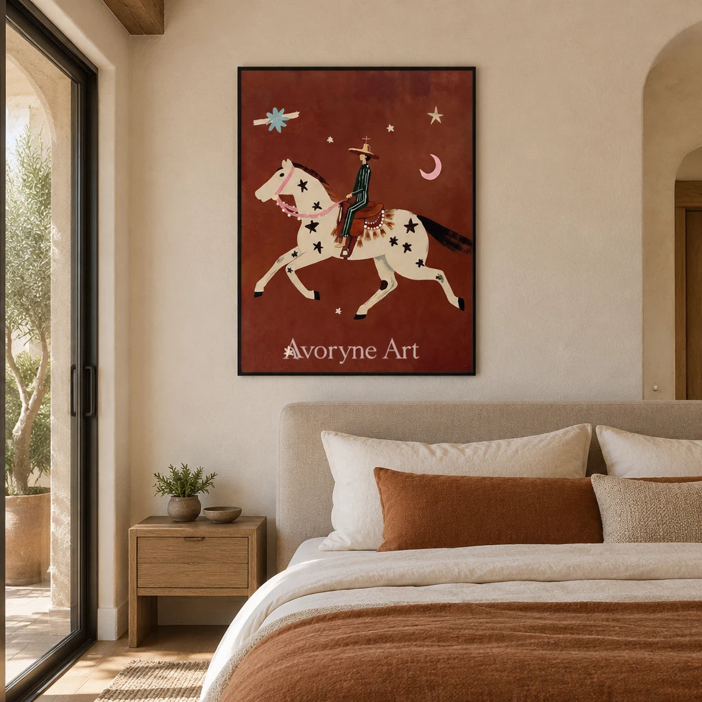 Ivory Soft Refrain: Starry Horse Rider — bedroom black