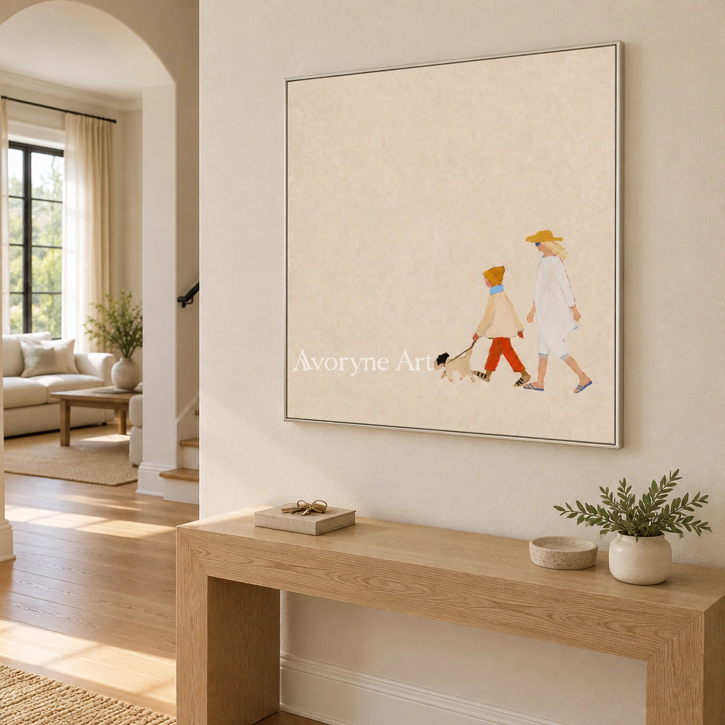 Ivory Amber Refrain: Strolling Figure Art — entry silver