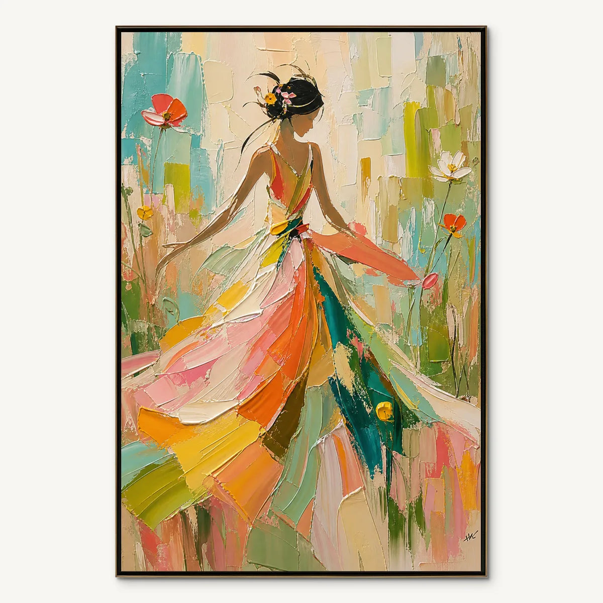 Summer Muse: Colorful Figure Wall Art - main