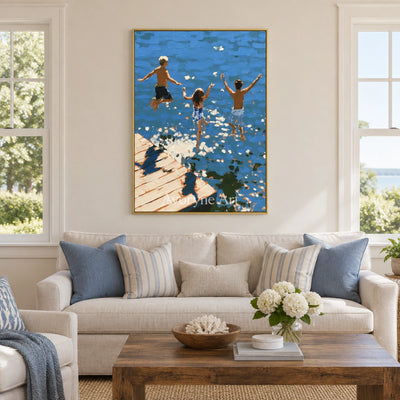 Ivory Amber Memory: Summer Swimming Art — living gold
