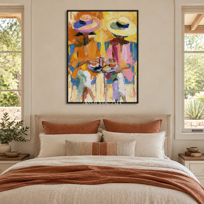Ivory Winding Gesture: Sunlit Dining Figures — bedroom black