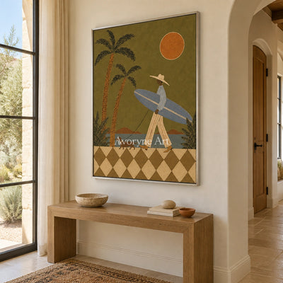 Ivory Open Drift: Sunset Surfer Art — entry silver